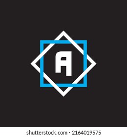 Ein Logo-Design auf schwarzem Hintergrund. Ein Creative Circle Letter Logo Konzept. Ein Briefdesign.

