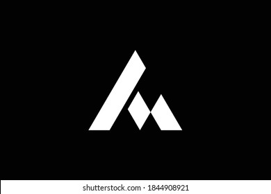 Diseño del logo de la carta AM sobre fondo de lujo. Concepto de logotipo de letras de monograma de MA. Diseño de iconos de TM. Diseño de iconos de letras elegantes y profesionales MT sobre fondo negro. TM MT AM MA