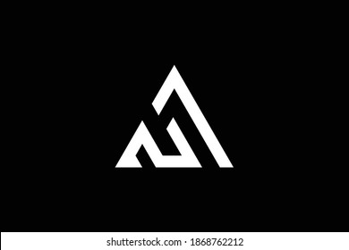 AN letter logo design on luxury background. NA monogram initials letter logo concept. AN icon design. NA elegant and Professional white color letter icon design on black background.
