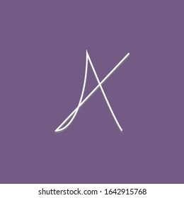 A letter logo design on Purple color. A icon design. A letter icon design vector.