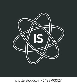 IS letter logo design on white background. IS logo. IS creative initials letter Monogram logo icon concept. IS letter design