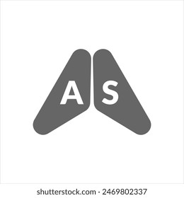 Diseño del logotipo de la letra AS sobre fondo blanco. Diseño moderno creativo del logotipo de la letra de AS. Diseño de Vector.
Letras AS, AS logo Plantilla de Vector. 