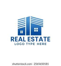 Letter logo design. Real Estate logo mark logo concept. Premium business finance logotype. Linear creative monochrome monogram. Vector elegant app icon, Letter E initial Real Estate, Construction