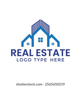 Letter logo design. Real Estate logo mark logo concept. Premium business finance logotype. Linear creative monochrome monogram. Vector elegant app icon, Letter E initial Real Estate, Construction