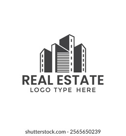 Letter logo design. Real Estate logo mark logo concept. Premium business finance logotype. Linear creative monochrome monogram. Vector elegant app icon, Letter E initial Real Estate, Construction