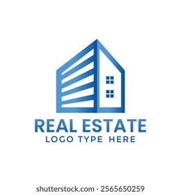 Letter logo design. Real Estate logo mark logo concept. Premium business finance logotype. Linear creative monochrome monogram. Vector elegant app icon, Letter E initial Real Estate, Construction