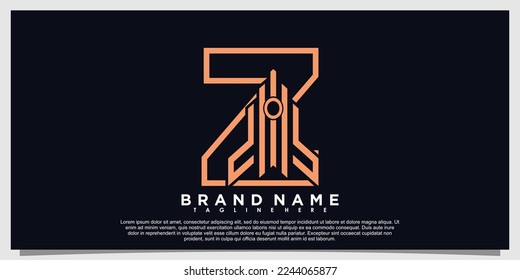 Brieflogo-Design mit Raketenkonzept