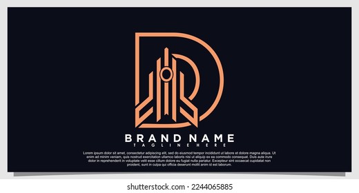 diseño de logotipo de letra con concepto de cohete