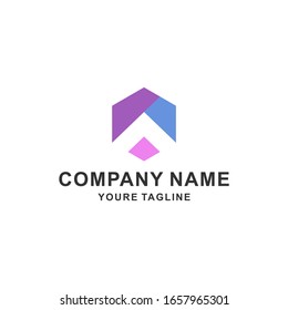 letter A logo design royalty free