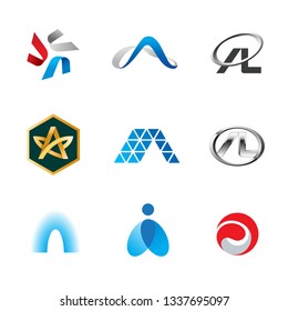 A letter Logo design set
