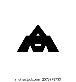 letter a logo design in the shape of a pencil
