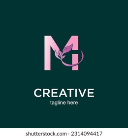 Diseño de logotipo de carta concepto simple Vector Premium
