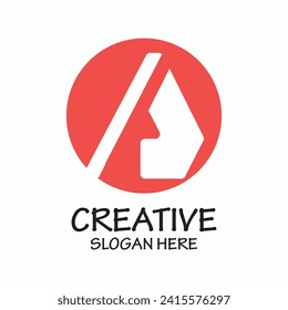 Logo-Design, einfaches Konzept Premium Vektor