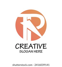 Diseño de logotipo de carta concepto simple Vector Premium