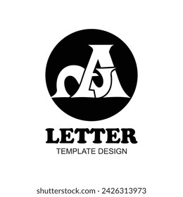 Diseño del logotipo de la letra concepto simple Vector Premium