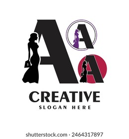 Letter-Logo-Design-einfaches Konzept Premium Vektorgrafik