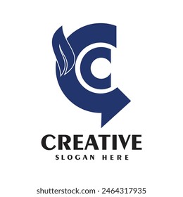 Letter logo design simple concept Premium Vector