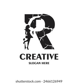 Letter logo design simple concept Premium Vector
