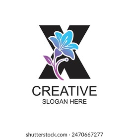 Diseño de logotipo de carta concepto simple Vector de Premium