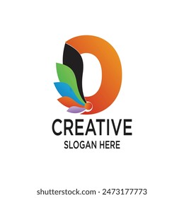 Diseño de logotipo de carta concepto simple Vector de Premium