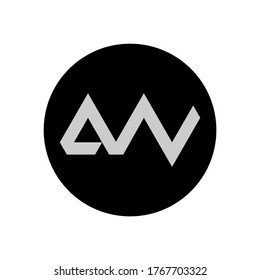 AN Letter Logo Design With Simple style