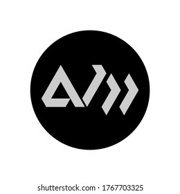 AM Letter Logo Design With Simple style
