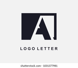 Letter A Logo Design With Square