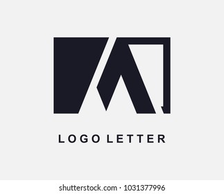 Letter A Logo Design With Square