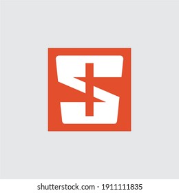 Letter I Logo Design With Square