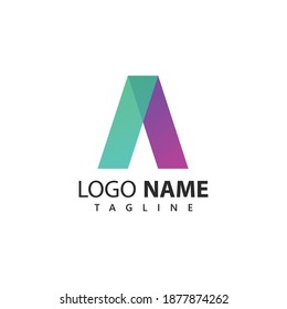 Estilo de diseño de logotipo de carta A