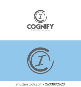 letter i logo design for tech innovation