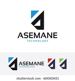 Letter A logo design. Technology, Modern and Minimal logo concept. Vector logo template