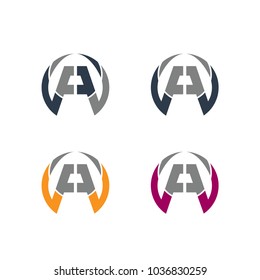 letter A logo design template