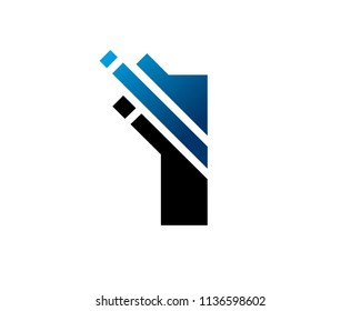 Letter I Logo Design Template
