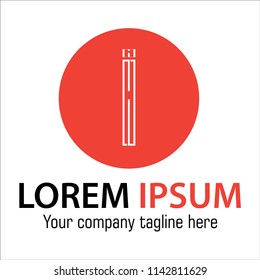 Letter i logo design template