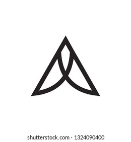 letter A logo design template