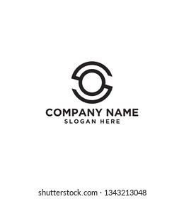 letter SO logo design template