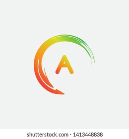 letter A logo design template