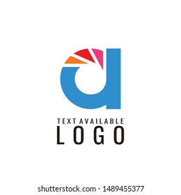 letter a logo design template