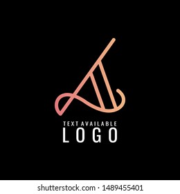 letter a logo design template