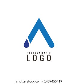 letter a logo design template