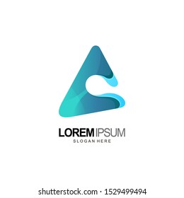 letter a logo design and template