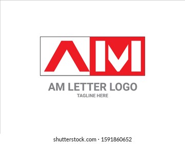 AM letter logo design and template