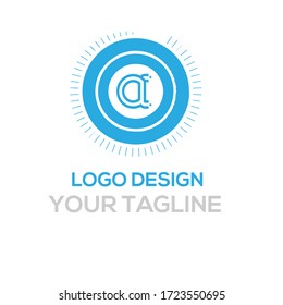Plantilla de diseño de logotipo Carta A