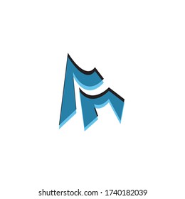 Letter AM Logo-Designvorlage