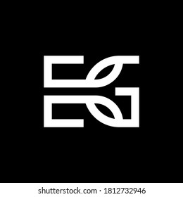 Letter EG logo design template 