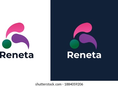 A letter logo design template