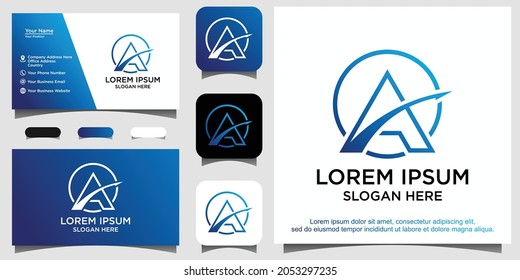 letter A logo design template