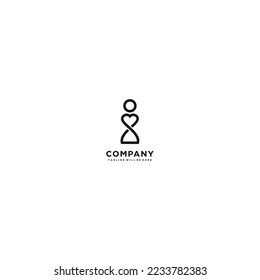 i letter logo design template