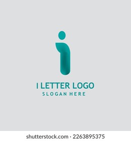 plantilla de diseño del logotipo de letter i.
